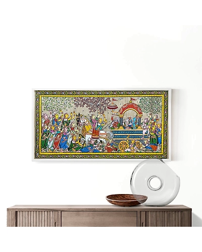Mathura Vije Patta Tussar Painting-12665167