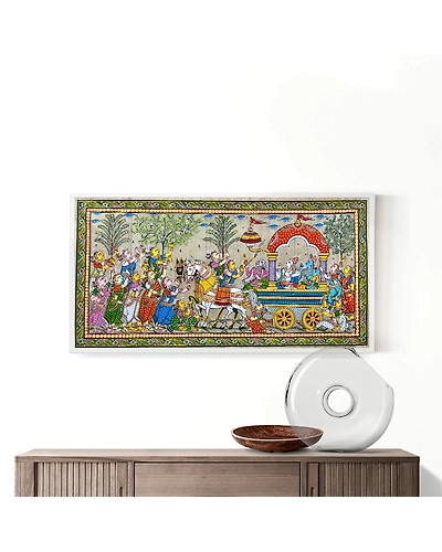 Mathura Vije Patta Tussar Painting-1