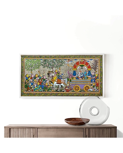 Mathura Vije Patta Tussar Painting-2
