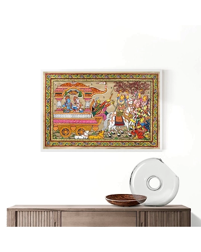 Mathura Vije Patta Tussar Painting-3