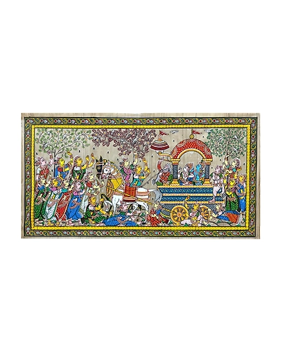 Mathura Vije Patta Tussar Painting-4