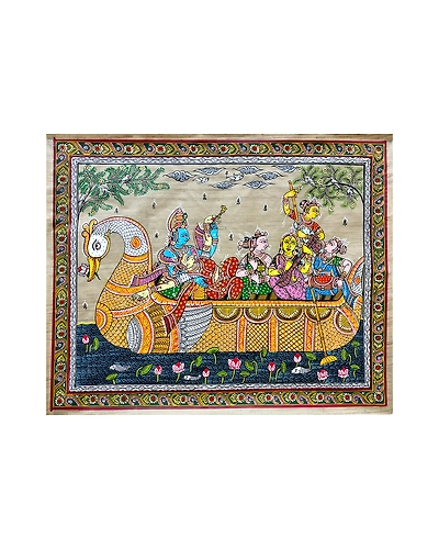 Nabakeli Patta Tussar Painting-1