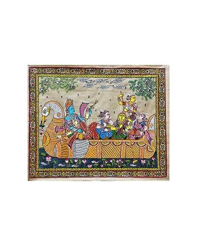 Nabakeli Patta Tussar Painting-3