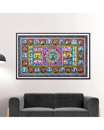 Pattachitra Showing the Rasa Leela along with Dasavatara on the sides-2