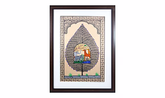 Orissa Pattachitra Tree of Life including animals in various designs