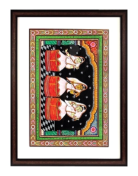 Orissa Pattachitra – Manipuri Dance Form art depicted on patta