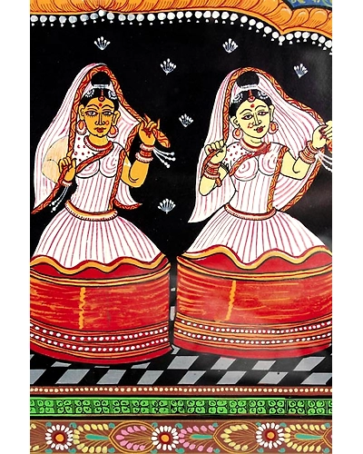 Orissa Pattachitra – Manipuri Dance Form art depicted on patta-3