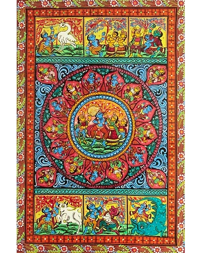 Orissa Pattachitra – Radha Krishna with Krishna Story-2