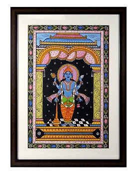 Orissa Pattachitra – Vishnu Chaturbuja