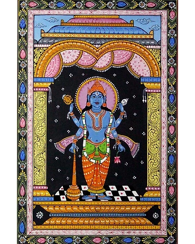 Orissa Pattachitra – Vishnu Chaturbuja-2