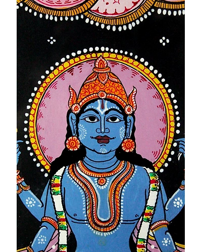 Orissa Pattachitra – Vishnu Chaturbuja-3