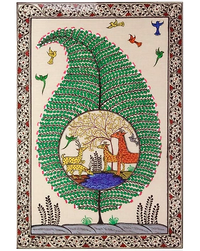 Tree of Life Orissa Pattachitra Painting-3