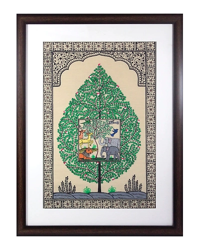 Orissa Pattachitra Tree of Life Painting-12665489