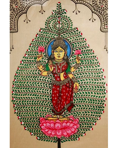 Orissa Pattachitra Tree of Life Lakshmi Painting-2