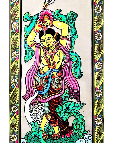 Orissa Pattachitra – Indian Classical Dancing Lady Painting-2