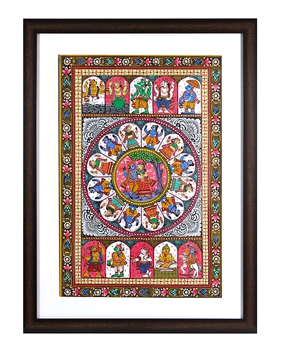 Orissa Pattachitra – Radha Krishna With Dashavatara-12665565