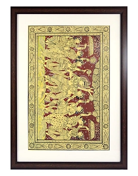 Orissa Pattachitra – Radha Krishna with Gopikas