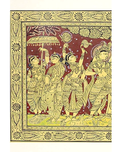Orissa Pattachitra – Radha Krishna with Gopikas-1