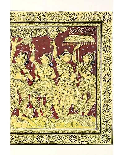 Orissa Pattachitra – Radha Krishna with Gopikas-2