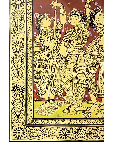 Orissa Pattachitra – Radha Krishna with Gopikas-3