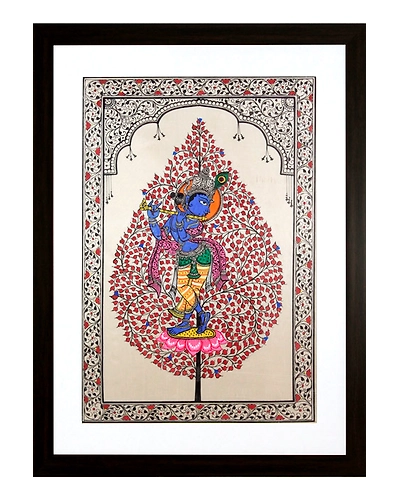 Tree of Life Orissa Pattachitra Krishna Painting-12665569