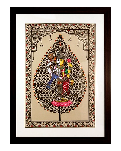 Orissa Pattachitra Tree of Life Ardha Narishwara Painting-12665573