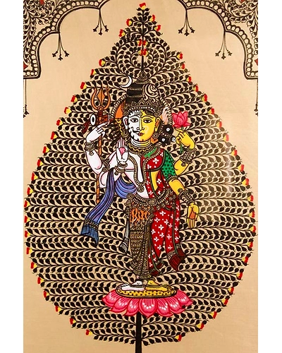 Orissa Pattachitra Tree of Life Ardha Narishwara Painting-2