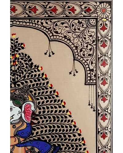 Orissa Pattachitra Tree of Life Ganesha Painting-4