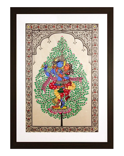 Orissa Pattachitra Tree of Life Radha Krishna Painting-12665581