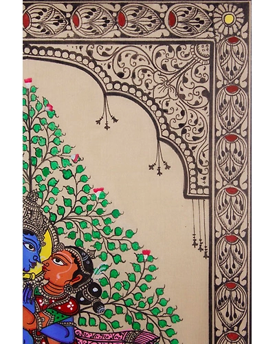 Orissa Pattachitra Tree of Life Radha Krishna Painting-4