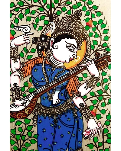 Orissa Pattachitra Tree of Life Saraswathi Painting-3