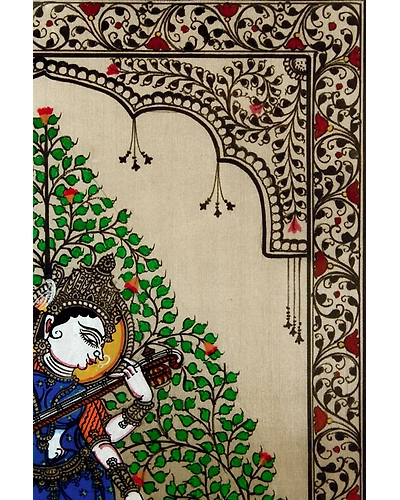Orissa Pattachitra Tree of Life Saraswathi Painting-4