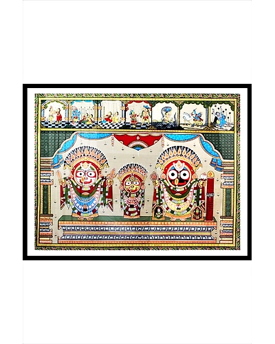 Golden Decorations of Lord Puri Jagannath – Orissa Pattachitra Painting-4