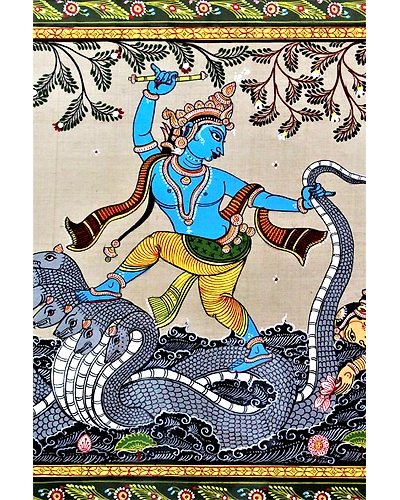 Orissa Pattachitra – Krishna Kalinga Narthana-4