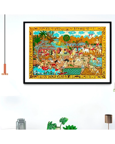 Village Scene Pattachitra Art Painting For Home Wall Art Decor-12665603