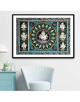 The Incarnations of Ganesh Ganpati Artwork Pattachitra Art Painting For Home Wall Art Decor