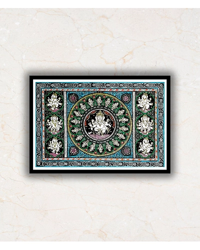 The Incarnations of Ganesh Ganpati Artwork Pattachitra Art Painting For Home Wall Art Decor-1