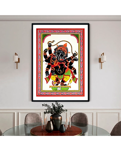 The Saviour Ganesh Ganpati Artwork Pattachitra Art Painting For Home Wall Art Decor-12665651