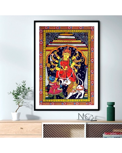 The Durga Darbar Pattachitra Art Painting For Home Wall Art Decor-12665661