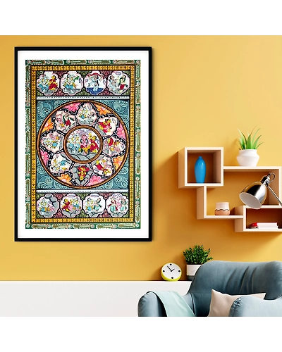 Shri Ganesh Ganpati Journey Pattachitra Artwork Art Painting For Home Wall Art Decor-12665671