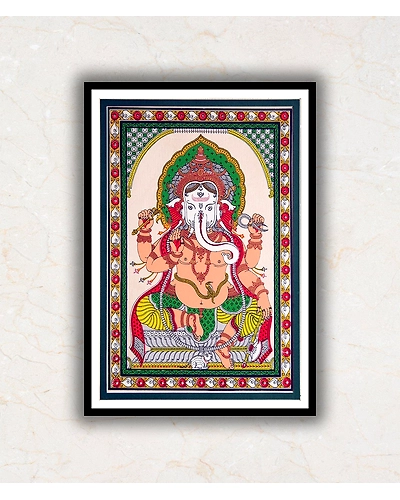 Blessings of Ganesh Ganpati Pattachitra Art Painting For Home Wall Art Decor-1