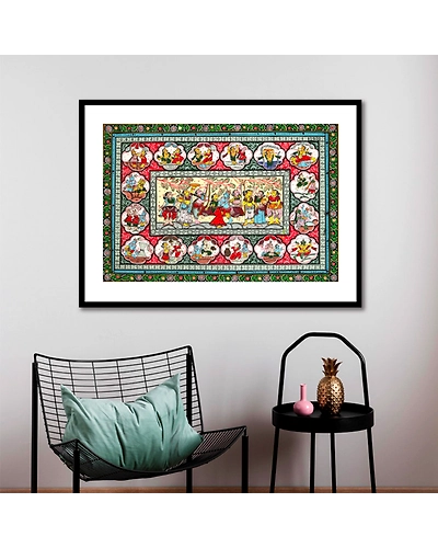 Krishna ji Journey Pattachitra Art Painting For Home Wall Art Decor-12665693