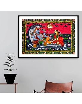 The Vishnu Darbar Pattachitra Art Painting For Home Wall Art Decor