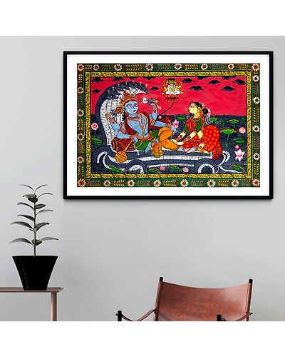 The Vishnu Darbar Pattachitra Art Painting For Home Wall Art Decor-12665695