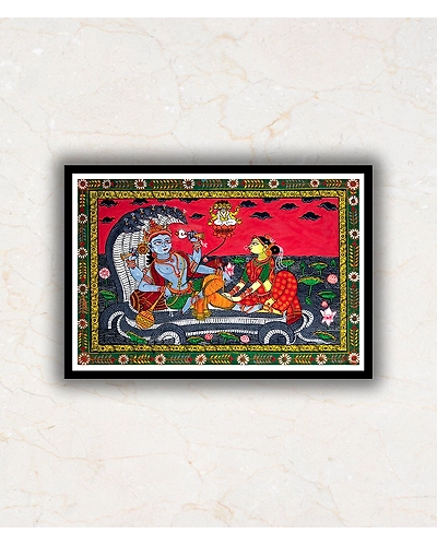 The Vishnu Darbar Pattachitra Art Painting For Home Wall Art Decor-1