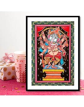 Lord Ganesh Ganpati Artwork Pattachitra Art Painting For Home Wall Art Decor