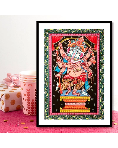 Lord Ganesh Ganpati Artwork Pattachitra Art Painting For Home Wall Art Decor-12665703