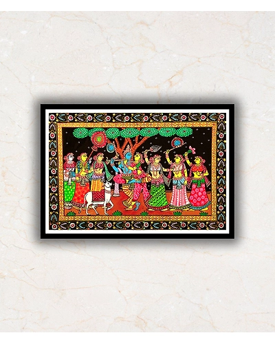 Krishna Leela Pattachitra Art Painting For Home Wall Art Decor-1