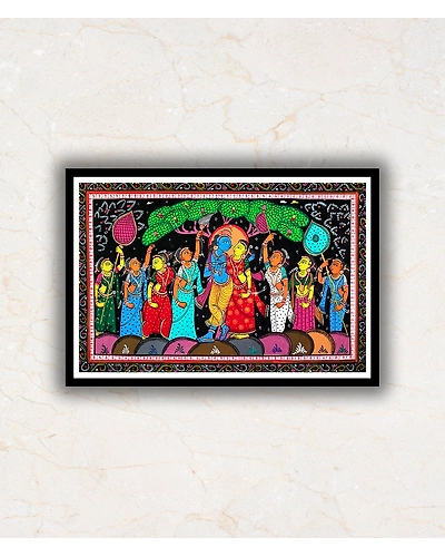 Radha Krishna Pattachitra Art Painting For Home Wall Art Decor-1