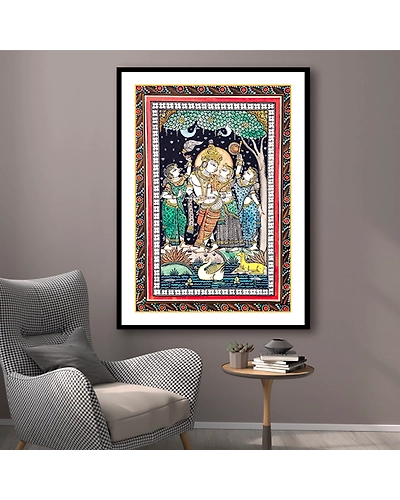 Radha Krishna Pattachitra Art Painting For Home Wall Art Decor-3